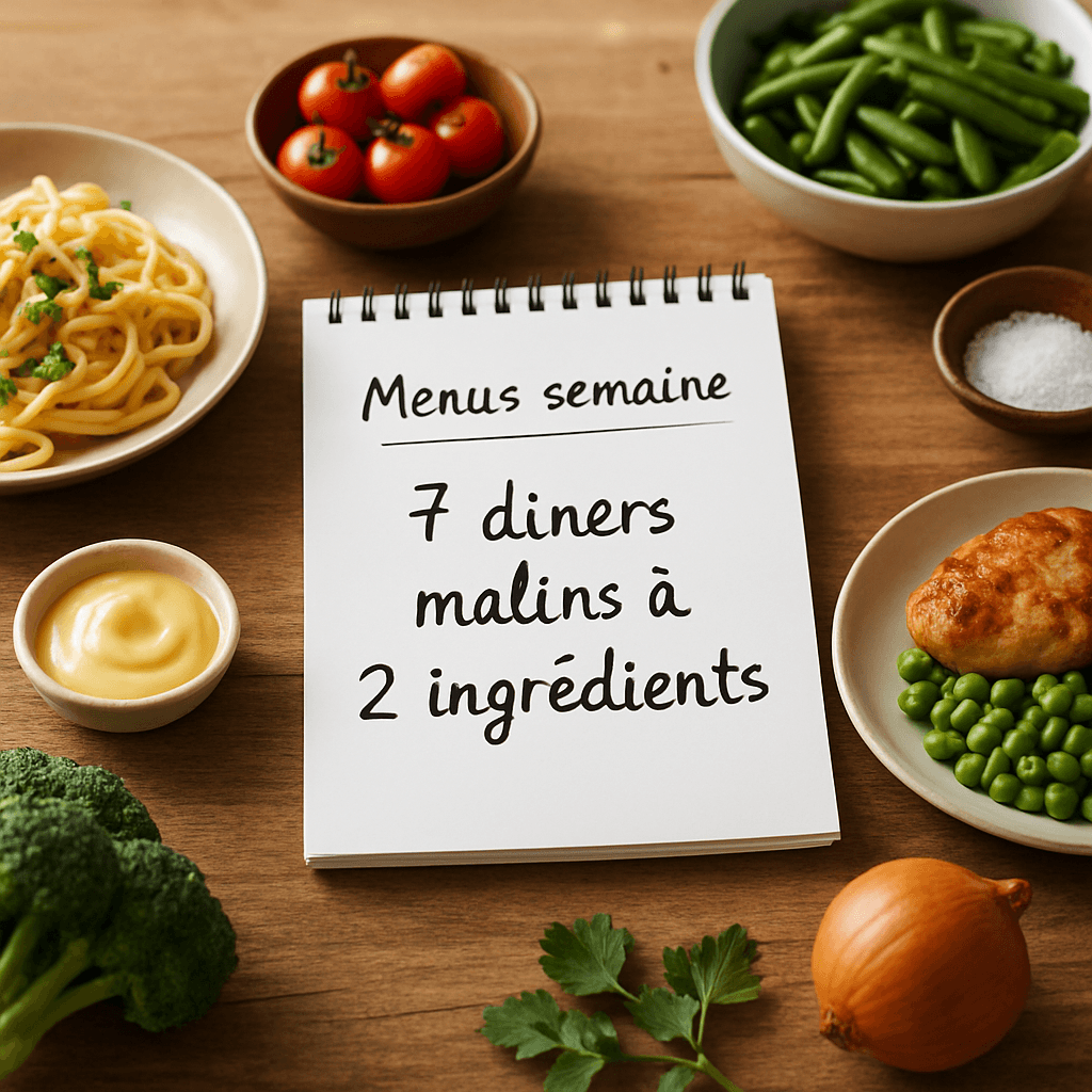 Menus semaine : 7 dîners malins à 2 ingrédients