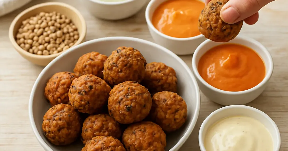 Boulettes de lentilles croustillantes + 5 sauces express