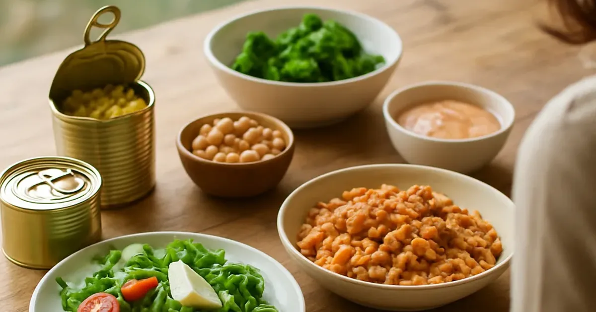 Menu équilibré avec des conserves : varié et gourmand